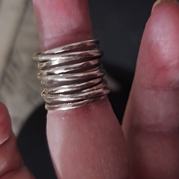 10 layered sterling silver ring size 7 brand new - Picture 2 of 2